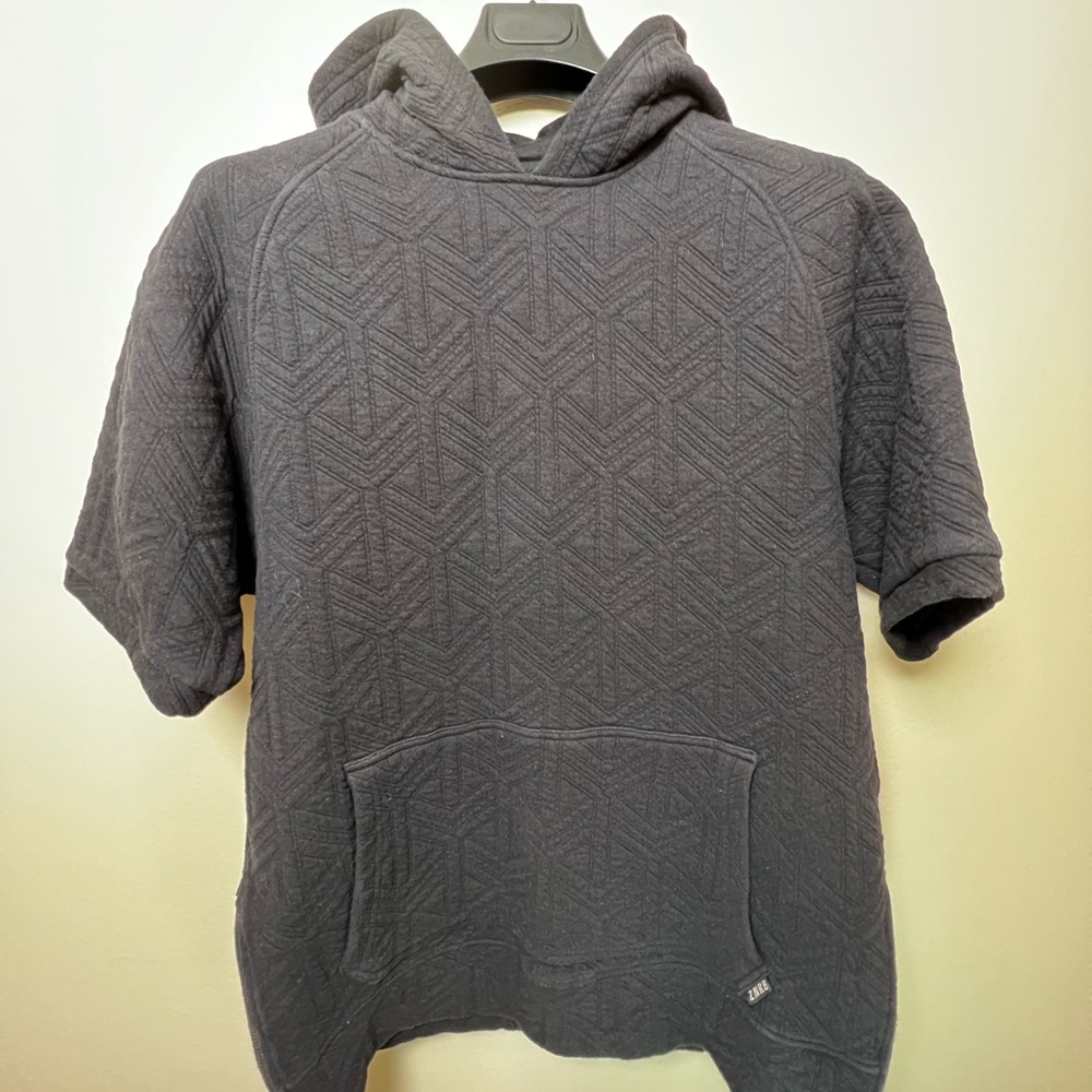 Black Zanerobe short sleeve hoodie Medium
